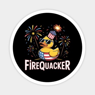 4th of July Duck Firequacker Patriotic Fourth of July Funny Magnet